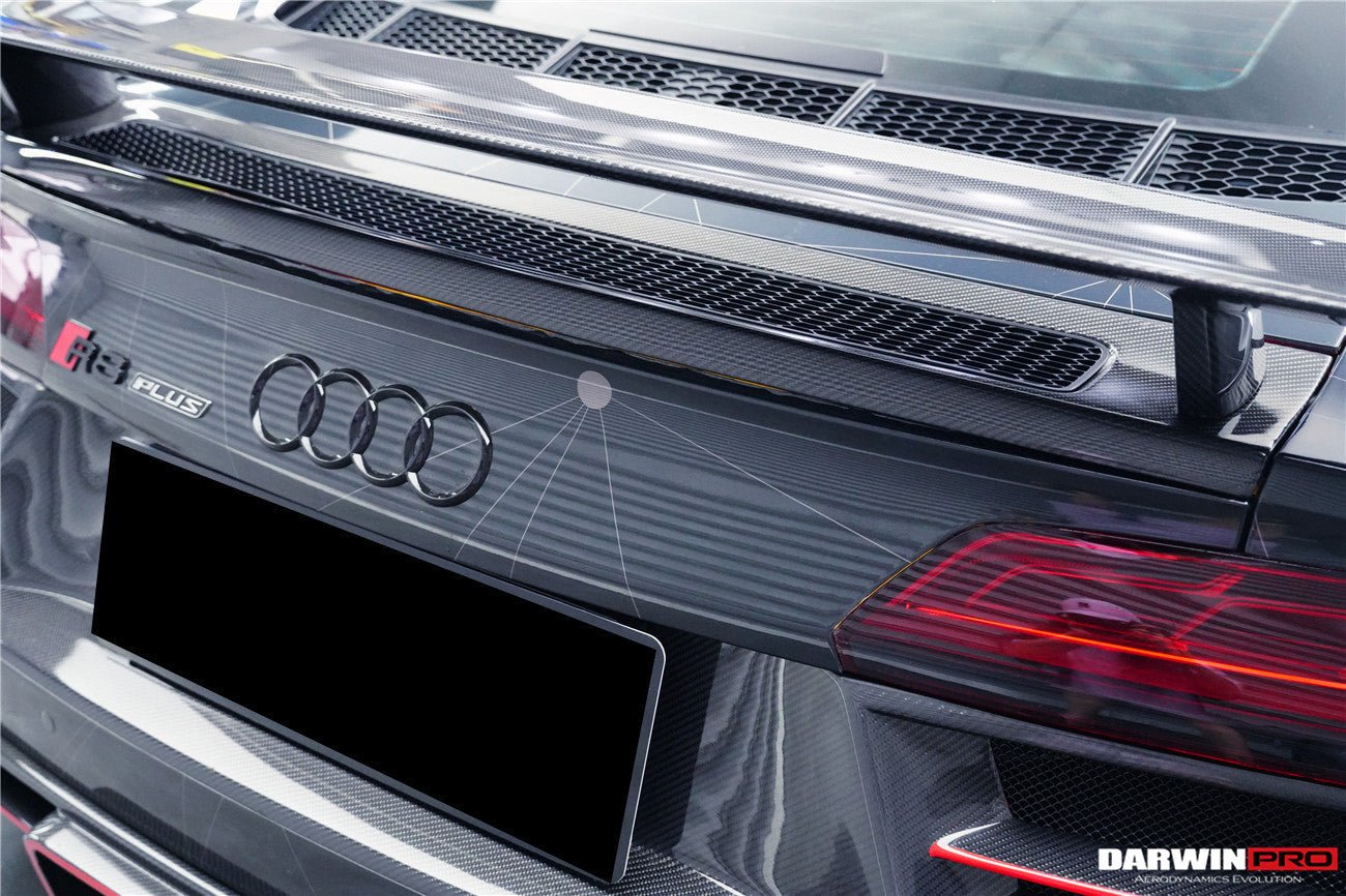 2016 - 2019 Audi R8 GEN2 V10 PLUS Coupe ONLY GT Style Carbon Fiber Trunk Wing with Base